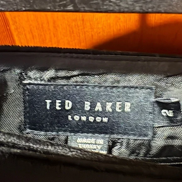 New Ted Baker London Demyat Velvet Kick Flare Trousers - Picture 6 of 15